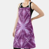 Dahlia Paarse Milky White Clouds Abstract Patroon Schort (Insitu)