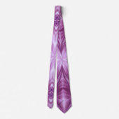 Dahlia Paarse Milky White Clouds Abstract Patroon Stropdas (Achterkant)