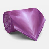 Dahlia Paarse Milky White Clouds Abstract Patroon Stropdas (Opgerold)