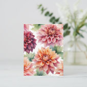Dahlia Painting Briefkaart (Staand voorkant)