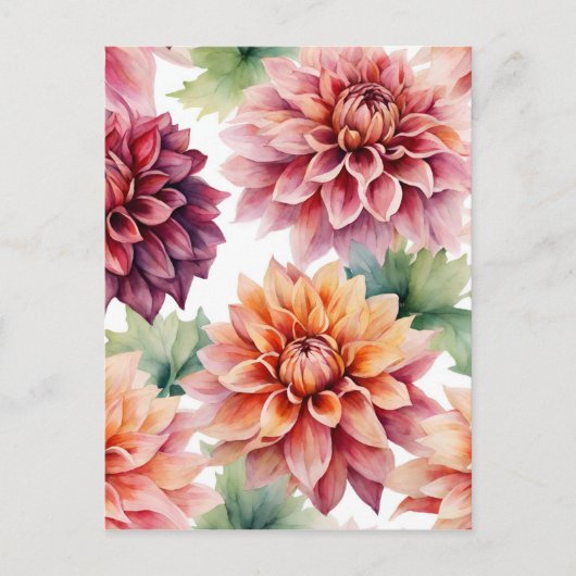 Dahlia Painting Briefkaart (Voorkant)