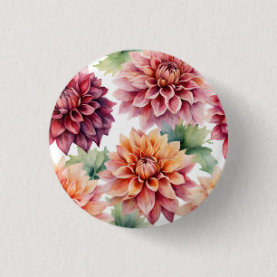 Dahlia Painting Ronde Button 3,2 Cm