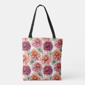 Dahlia Painting Tote Bag (Achterkant)