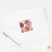 Dahlia Painting Vierkante Sticker (Envelop)