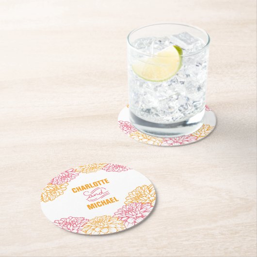 Dahlia Paper Onderzetters (Insitu)