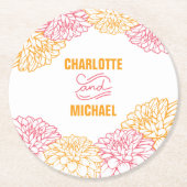 Dahlia Paper Onderzetters (Voorkant)