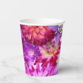 Dahlia papieren beker, Dahlia Party Cup Papieren Bekers (Achterkant)