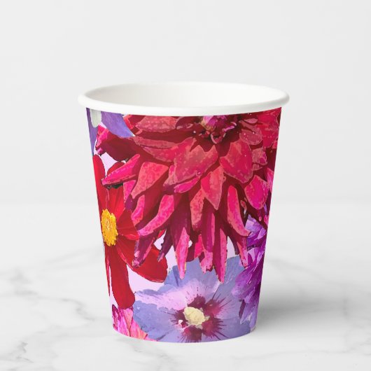 Dahlia papieren beker, Dahlia Party Cup Papieren Bekers (Voorkant)