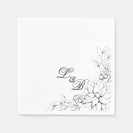 Dahlia Party Napkins Servet (Voorkant)