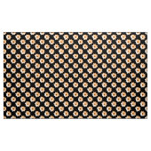 Dahlia Pattern - Lt Oranje op Black Stof (Yard (91,4 cm))