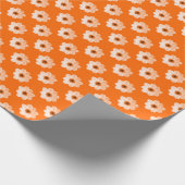 Dahlia Pattern - Sinaasappel Cadeaupapier (Hoek)