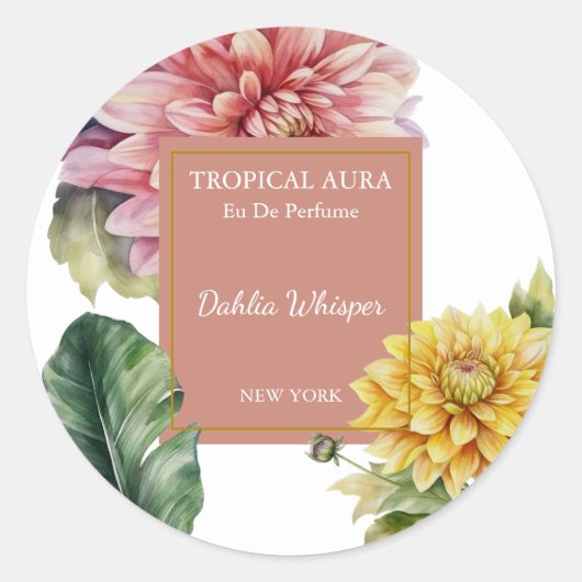 Dahlia Perfume Label (Voorkant)