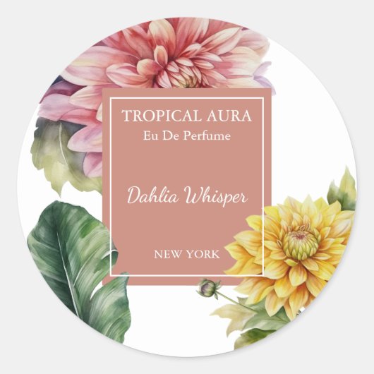 Dahlia Perfume Label (Voorkant)