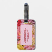 Dahlia Petals Bagagelabel (Achterkant verticaal)