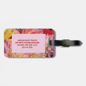 Dahlia Petals Bagagelabel (Achterkant horizontaal)