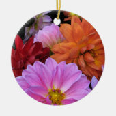 Dahlia Petals kerstversier Keramisch Ornament (Voorkant)