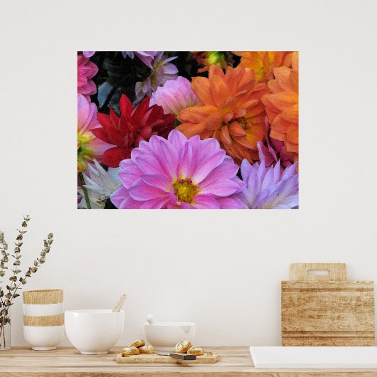 Dahlia Petals Poster (Keuken)