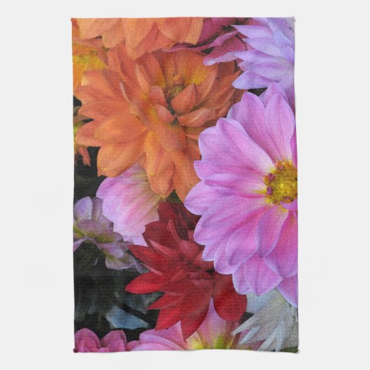 Dahlia Petals Theedoek (Verticaal)