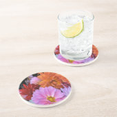 Dahlia Petals Zandsteen Onderzetter (Zijkant)