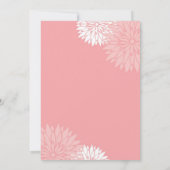Dahlia Pink Flower Invitation Kaart (Achterkant)