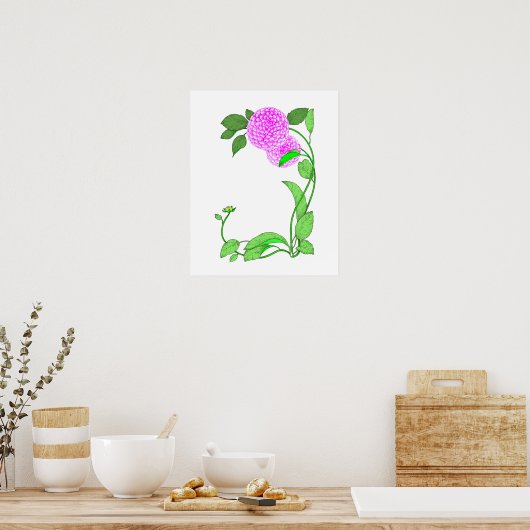 Dahlia Poster (Keuken)