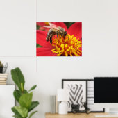 Dahlia (rood) poster (Thuiskantoor)