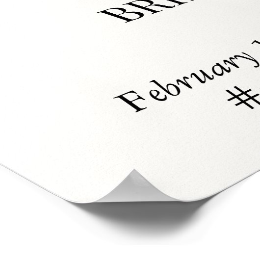 Dahlia & Roses Bruidsuitnodiging Welkomstbord Poster (Hoek)