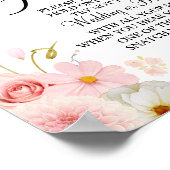 Dahlia & Roses Doe een ring bruidsshowerspel bord Poster (Hoek)