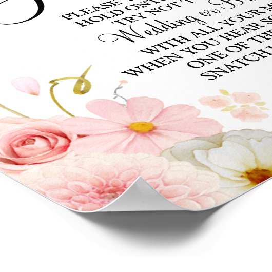 Dahlia & Roses Put a Ring bruidsboog spelbord Poster (Hoek)