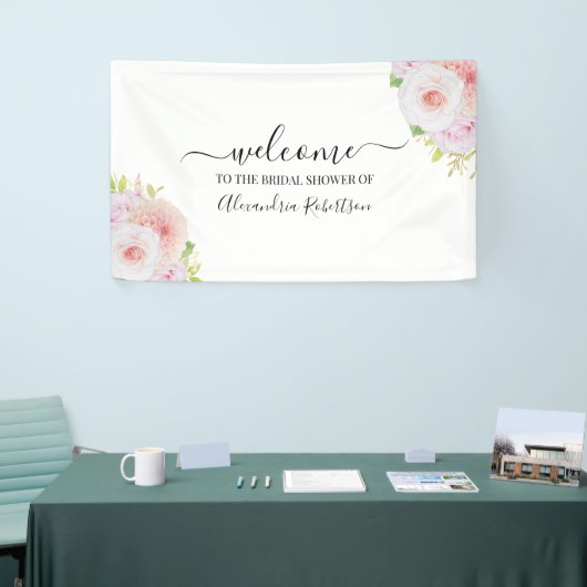 Dahlia & Rozen Bridal Weddenschap Shower Welkom Spandoek (Beurs)