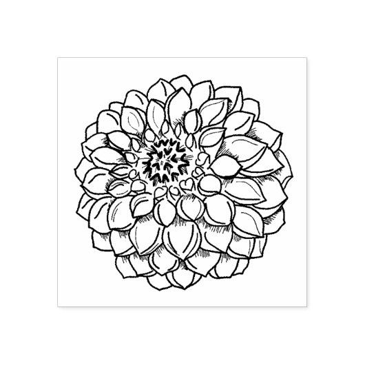 Dahlia rubberstempel (Afrduk)