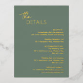 Dahlia Sage Groene Moderne Huwelijksbijlage Kaart (Voorkant)