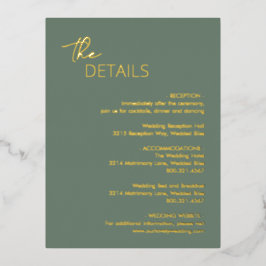 Dahlia Sage Groene Moderne Huwelijksbijlage Kaart
