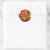 Dahlia Scarlet Ronde Sticker (Tas)
