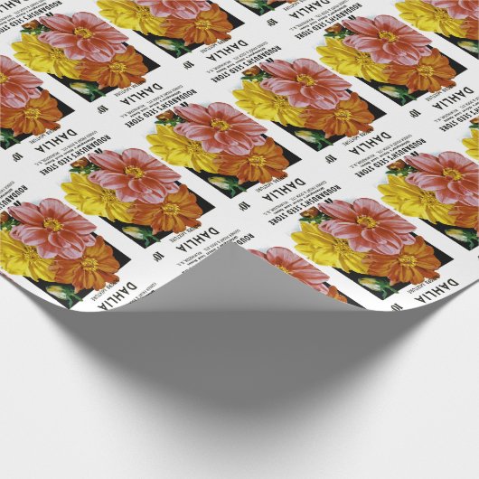 Dahlia  Seed Packet Cadeaupapier (Hoek)