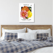 Dahlia Seed Packet Canvas Afdruk (Insitu (Slaapkamer))
