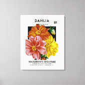 Dahlia Seed Packet Canvas Afdruk (Voorkant)