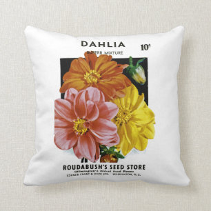 Dahlia Seed Packet Kussen
