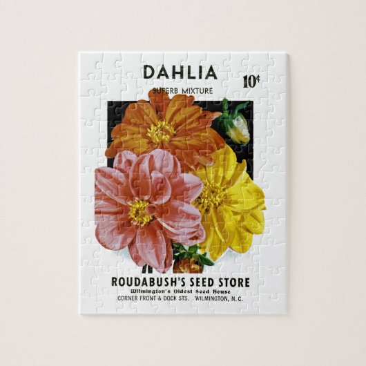 Dahlia  Seed Packet Legpuzzel (Verticaal)