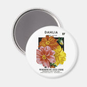 Dahlia Seed Packet Magneet (Voorkant / Achterkant)