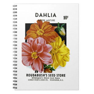 Dahlia  Seed Packet Notitieboek