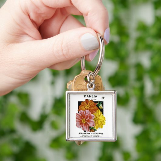 Dahlia  Seed Packet Sleutelhanger (Hand)