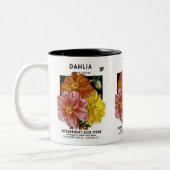 Dahlia Seed Packet Tweekleurige Koffiemok (Links)