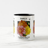 Dahlia Seed Packet Tweekleurige Koffiemok (Center)