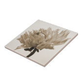 dahlia sepia print tegeltje (Zijkant)