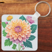Dahlia Sleutelhanger (Achterkant)