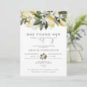 DAHLIA Summer Lemon Main Squeeze Vrijgezellenfeest Kaart (Staand voorkant)