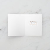 Dahlia Swirl Border Geel en Blauw Dank Je Bedankkaart (Binnen)