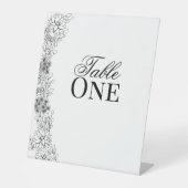 Dahlia-tabelnummers Reclamebord Met Voetstuk (Voorkant)