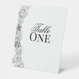 Dahlia-tabelnummers Reclamebord Met Voetstuk